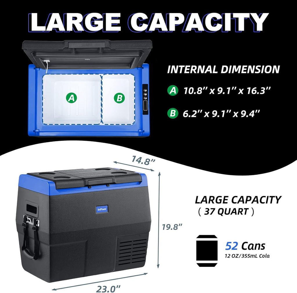 12 Volt Portable Car Refrigerator Freezer with Wheels K86157