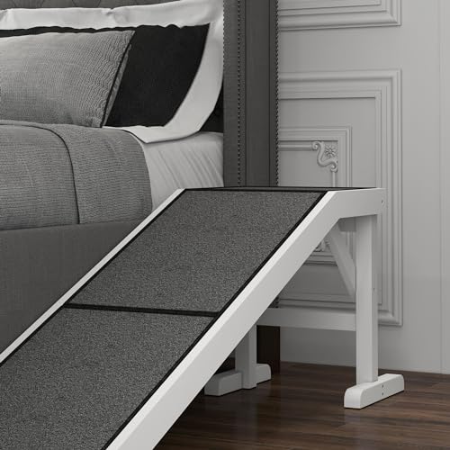 Natural 74" x 16" x 25" Dog Ramp with Non-Slip Carpet H363897