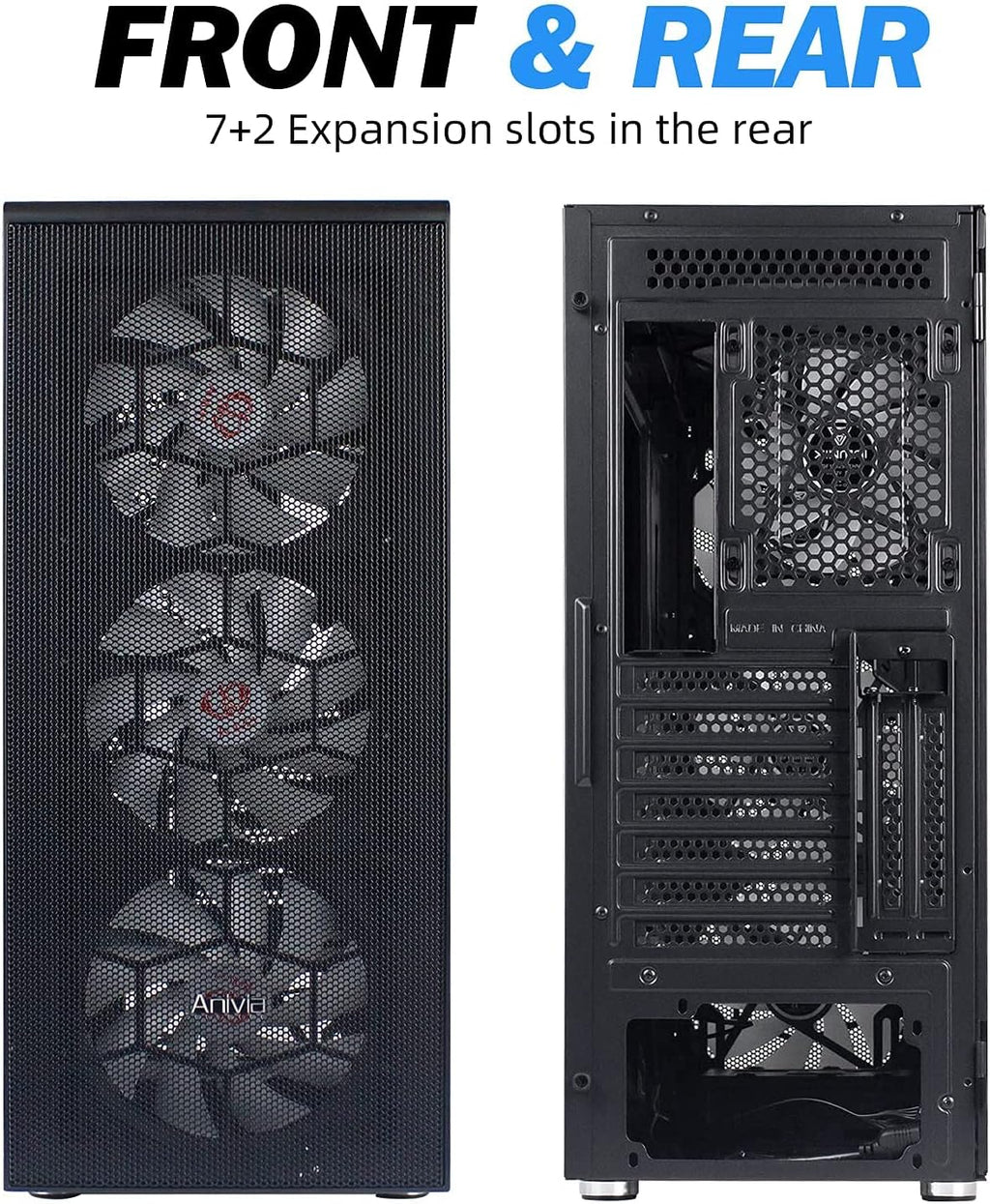 ATX Mid-Tower PC Gaming Case with 6 x 140mm RGB Fans & USB 3.0 Port Glass Side Panel G747