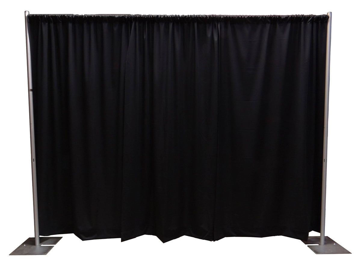 8ft x 10ft Black Portable Pipe and Drape Backdrop Kit W4086