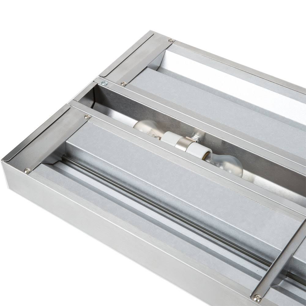 24" High Wattage Lighted Calrod Double Food Warmer with Toggle Controls V602
