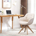 Mid Century Modern Fabric Accent Chair with Oak Wood Legs P288323