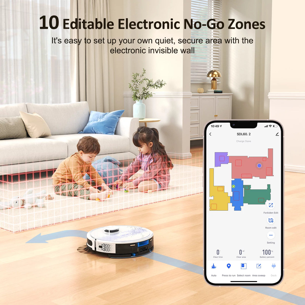 Robot Vacuum Cleaner and Mop Combo with WiFi Voice Control M43630