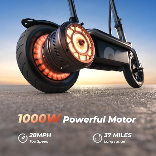Electric Scooter with Seat, 14" Pneumatic Tire, Height Adjustable Seat T186125