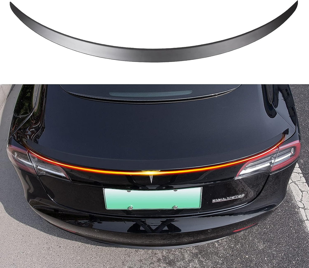 Matte Black Trunk Spoiler Wing Lip for Tesla Model 3, Pack of 2 E6391