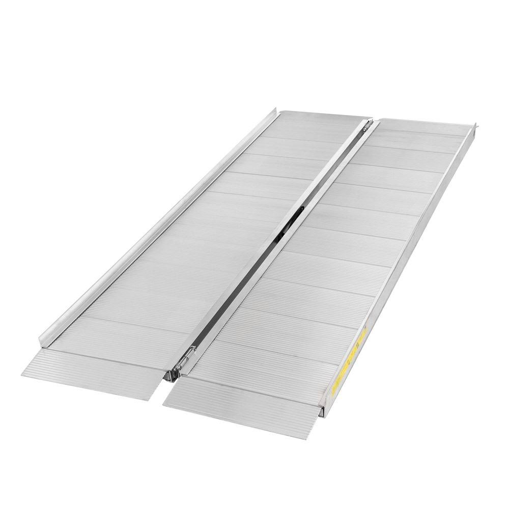 6 ft Portable Single-Fold Aluminum Wheelchair and Scooter Ramp Z281804