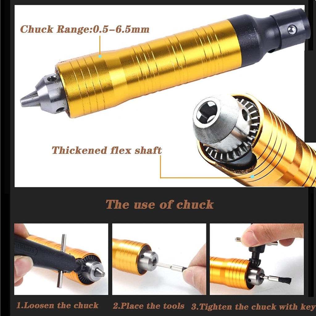 Flex Shaft Rotary Tool 780W 6.5MM Hanging Grinder Carver with Foot Pedal Control H32421