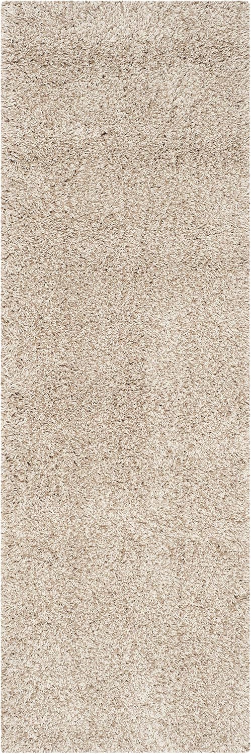 Beige Plush 2-inch Thick Runner S731