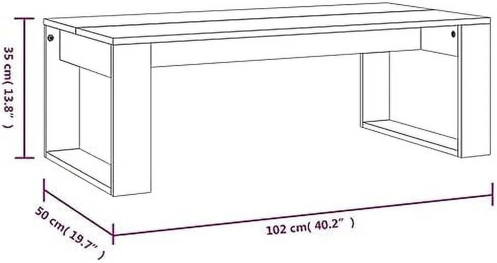 Smoked Oak Engineered Wood Coffee Table Y486590
