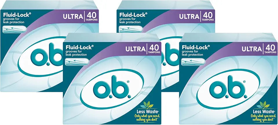 Non-Applicator Unscented Ultra Tampons 40ct Pack of 4 R1732