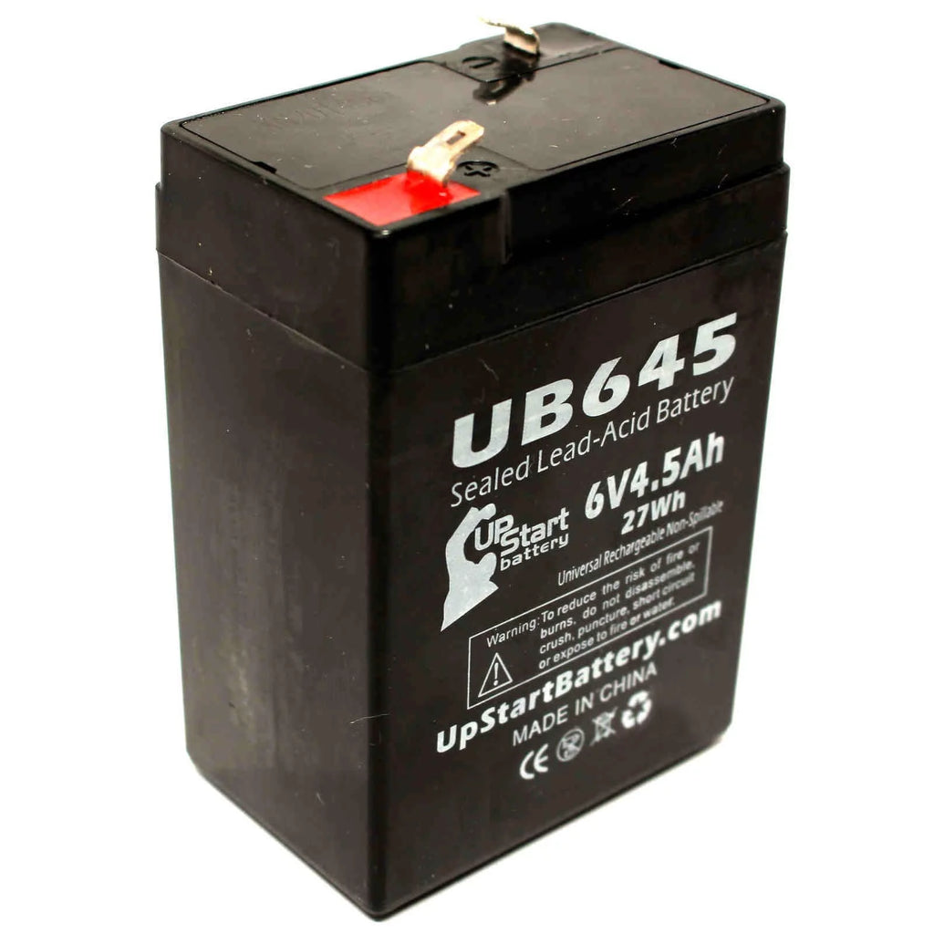 6V 4.5Ah Sealed Lead Acid Battery with Terminal Adapters M4457