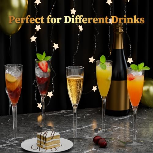 16 Pack 6oz Clear Champagne Flutes Q9944