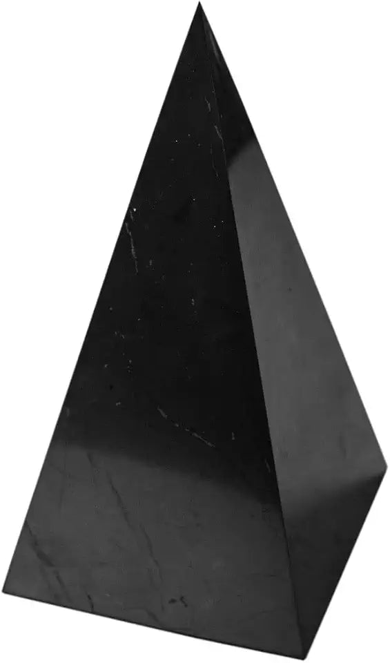 Polished Shungite Stone Pyramid S781