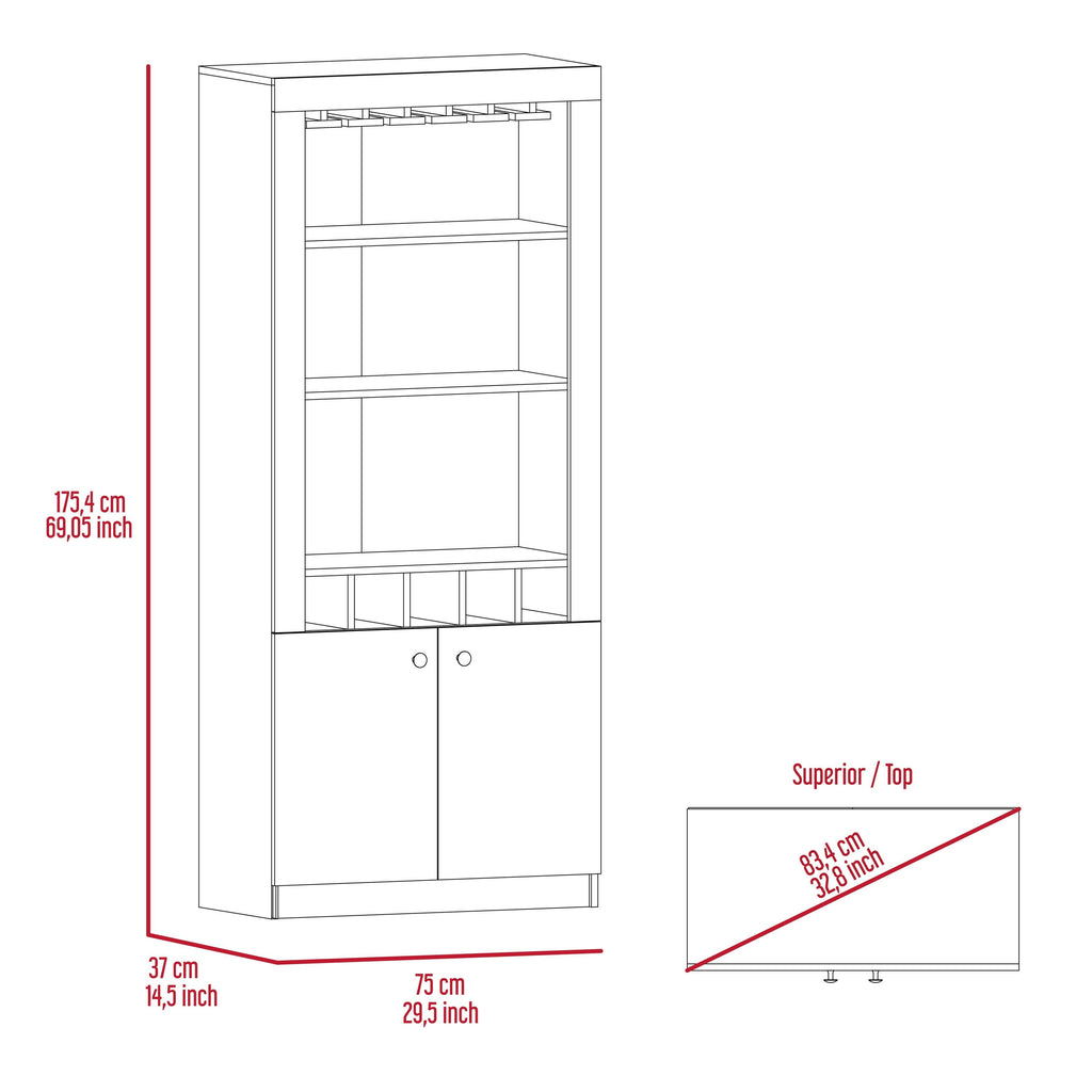 Black Wengue Bar Cabinet L382667