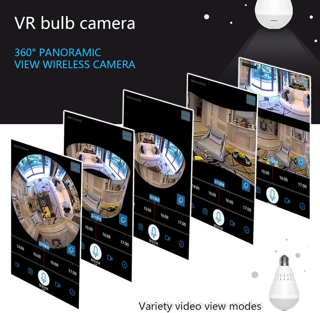 1080p 360 Degree WiFi IP Camera with Night Vision C8398