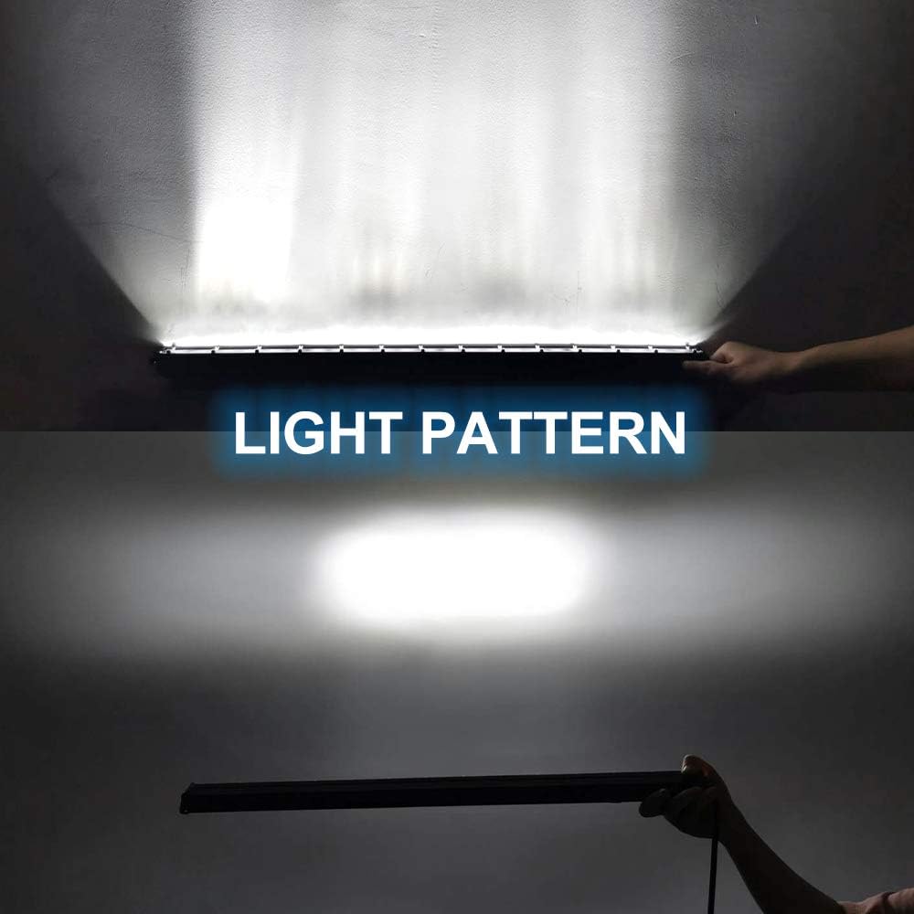 26 inch Single Row LED Light Bar Spot Flood Combo Beam 12V 24V Off Road Work Light P163