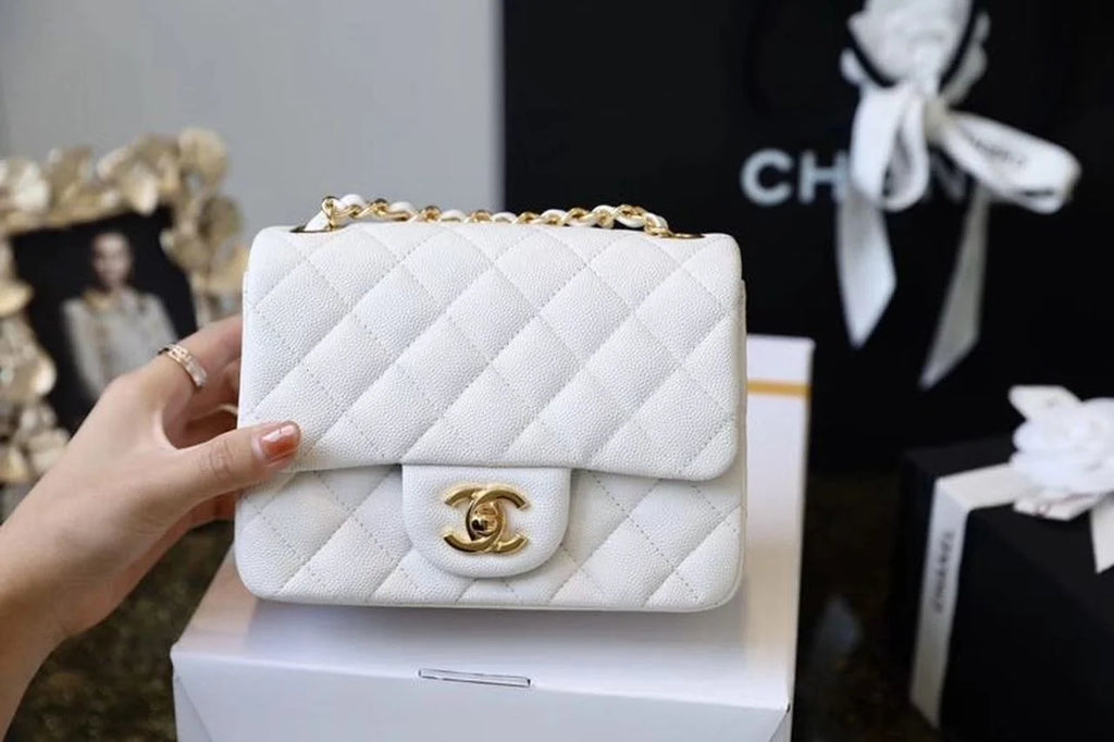 White Mini Flap Bag W6140
