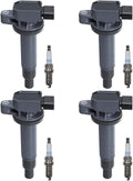 4pcs Ignition Coil & Spark Plug U1458