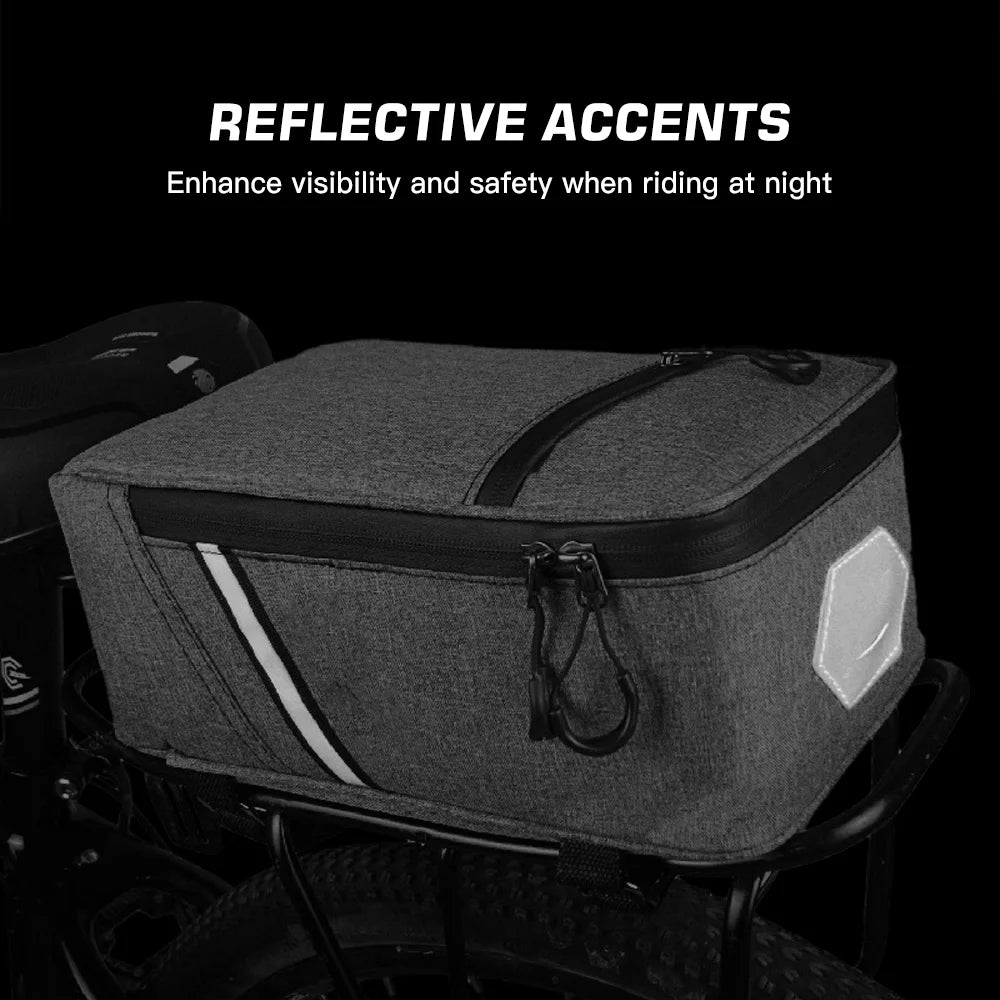 5L Water-resistant Canvas Bike Rear Seat Bag Q395289