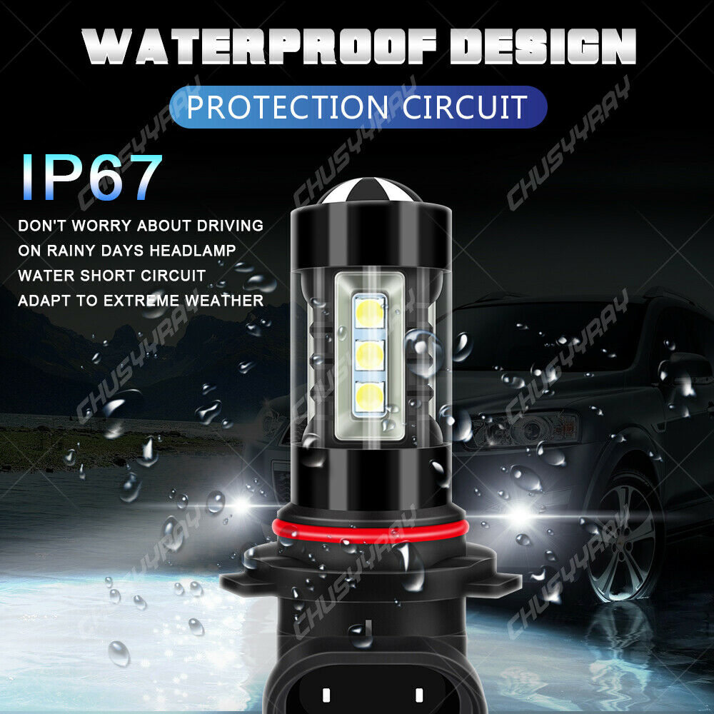 LED Headlight + Fog Light Bulbs Kit 4X Y9813
