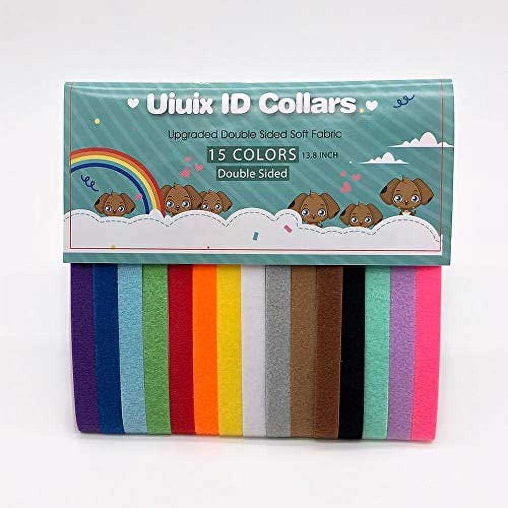 Puppy Whelping Collars 15 Colors Double-Sided Soft Adjustable ID Bands T465