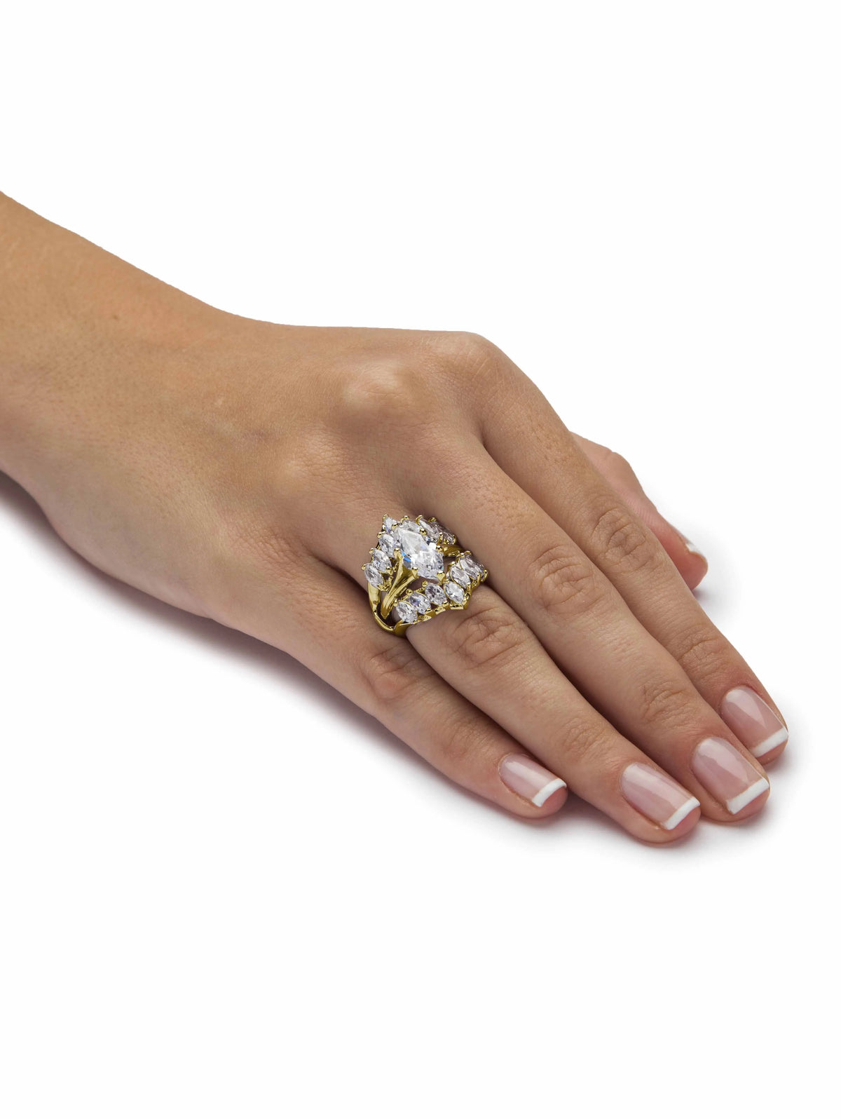 Marquise-Cut Cubic Zirconia Jacket Bridal Set 5.98 TCW H326