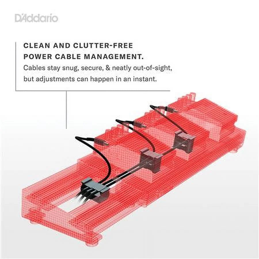 Black Telescopically Expanding 2-Rail Pedalboard System M321149