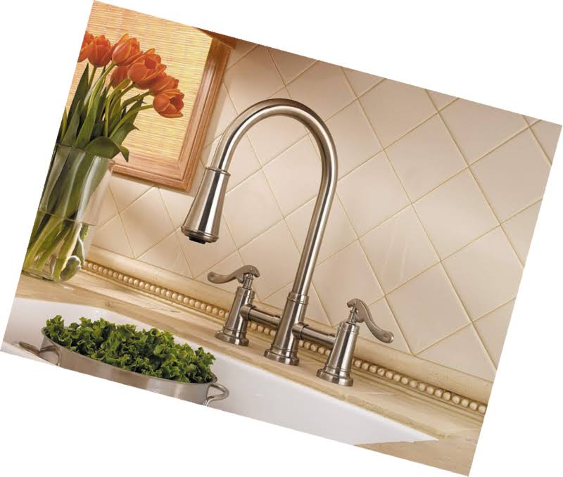 Brushed Nickel 2-Handle Pull-Down Kitchen Faucet H2722