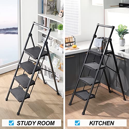 5 Step Steel Ladder with Handrail and Tool Platform V749332