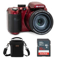 Red 20MP Full HD Digital Camera with 32GB Memory Card and Camera Bag V62251