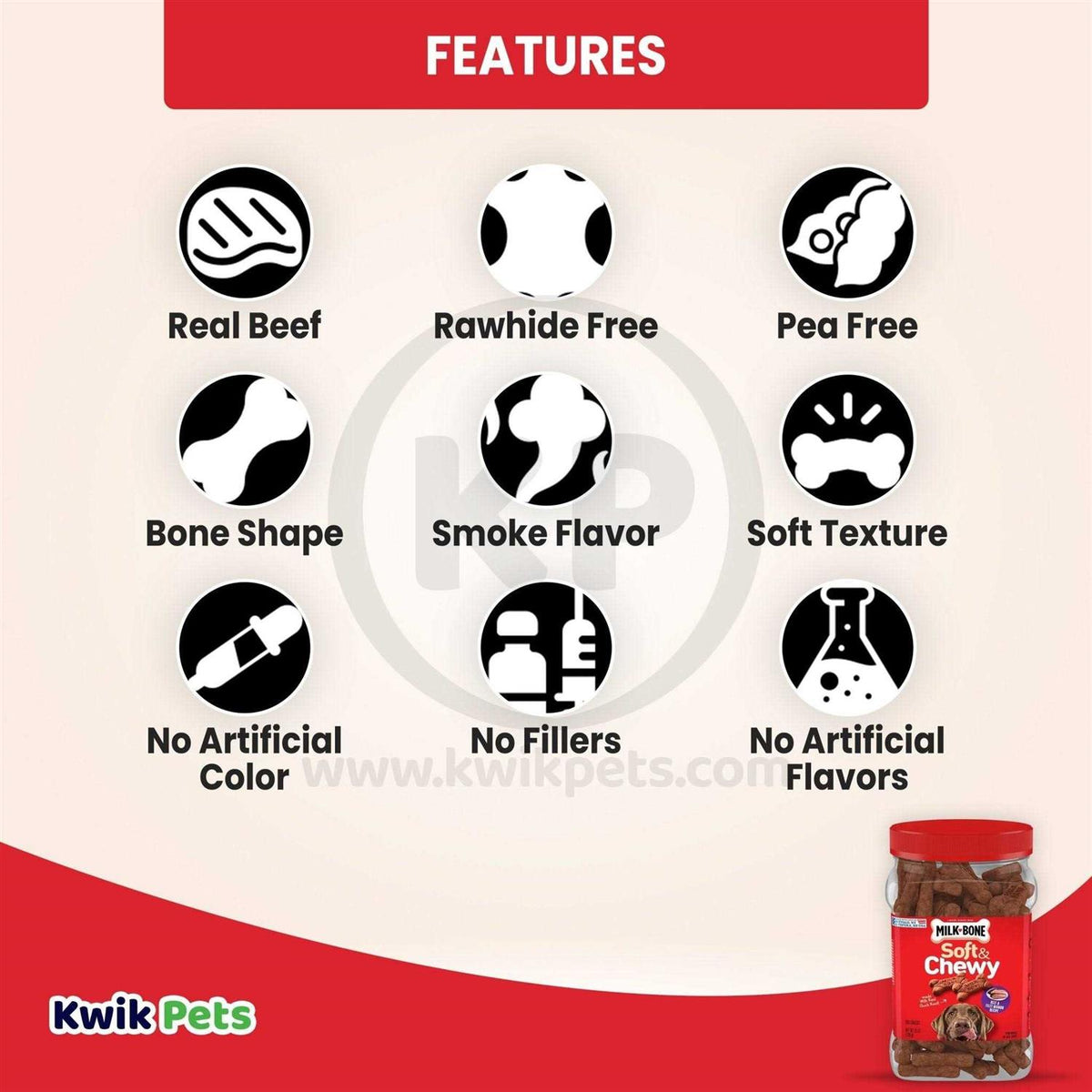Soft & Chewy Beef Dog Treats V62575