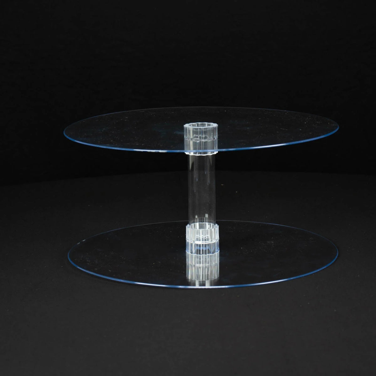 2 Tier 18 inch Acrylic Crystal Glass Clear Cupcake Stand K40844