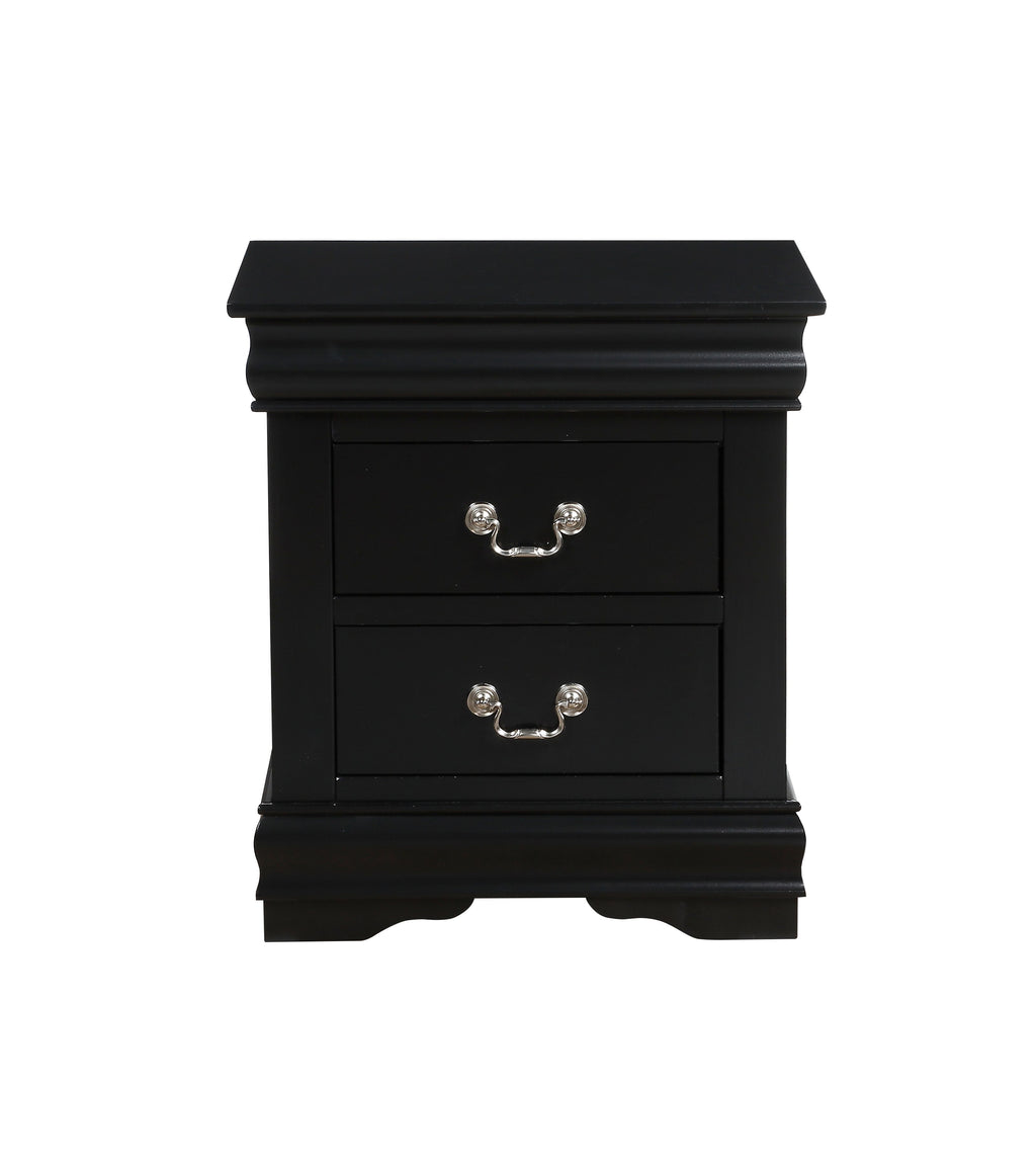 Vintage Wood Nightstand with Drawers J571250