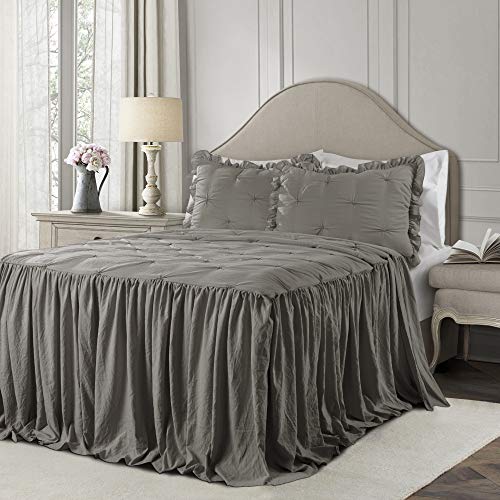 Blue 3 Piece King Bedspread Set H10918