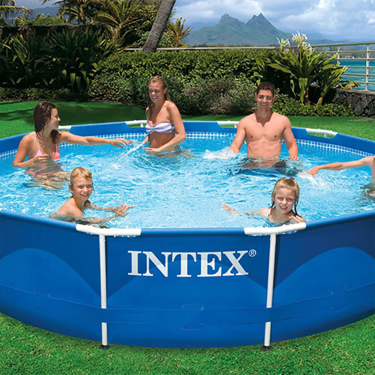 12'x30 Swimming Pool with Pump, Ladder, and Cover R91748