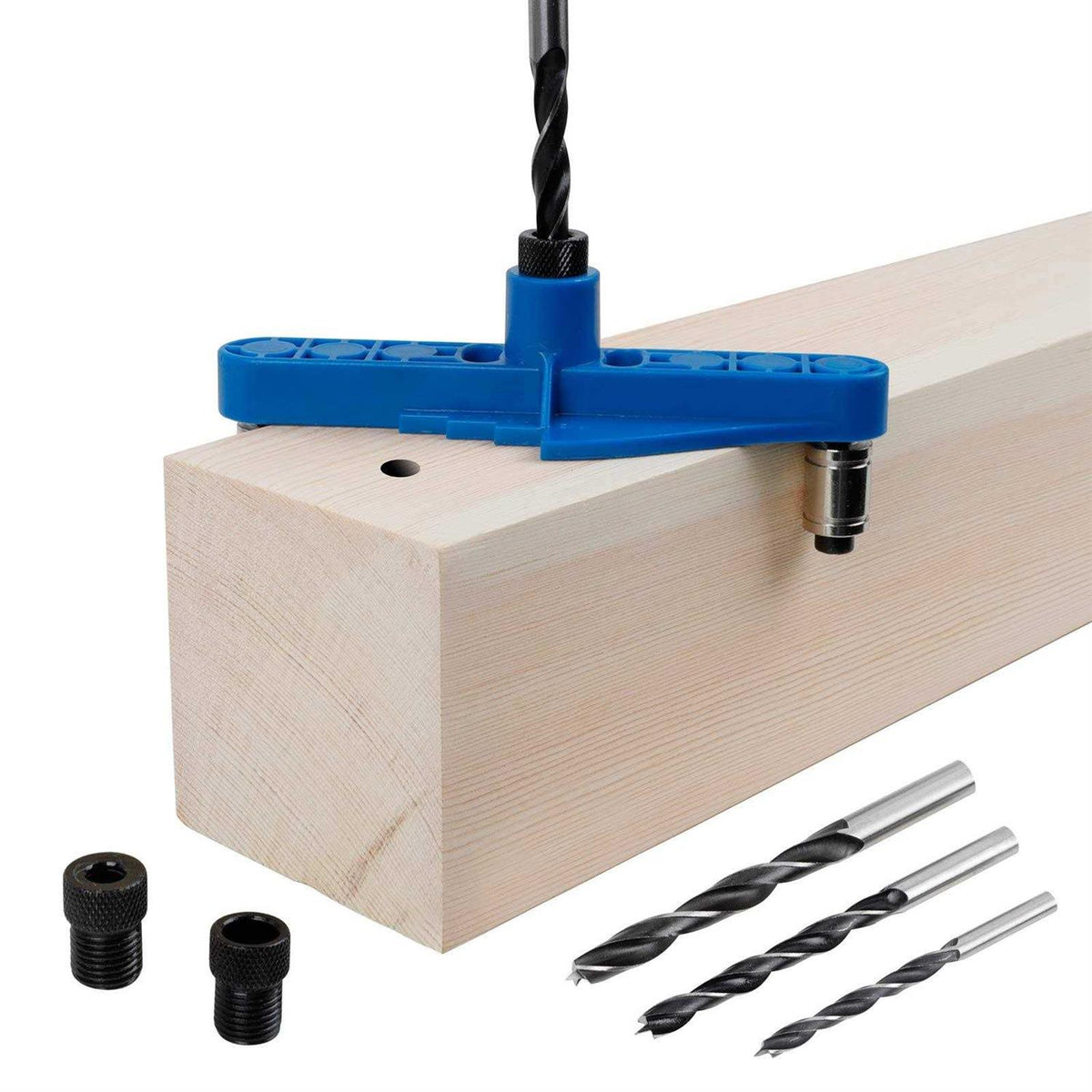 74 pcs handheld dowel jig kit 2 in 1 Center Scriber Line doweling hole jig with Wood Dowels Pins Drill Bits D4940