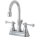 Chrome Centerset Lavatory Faucet with Metal Handle U48685