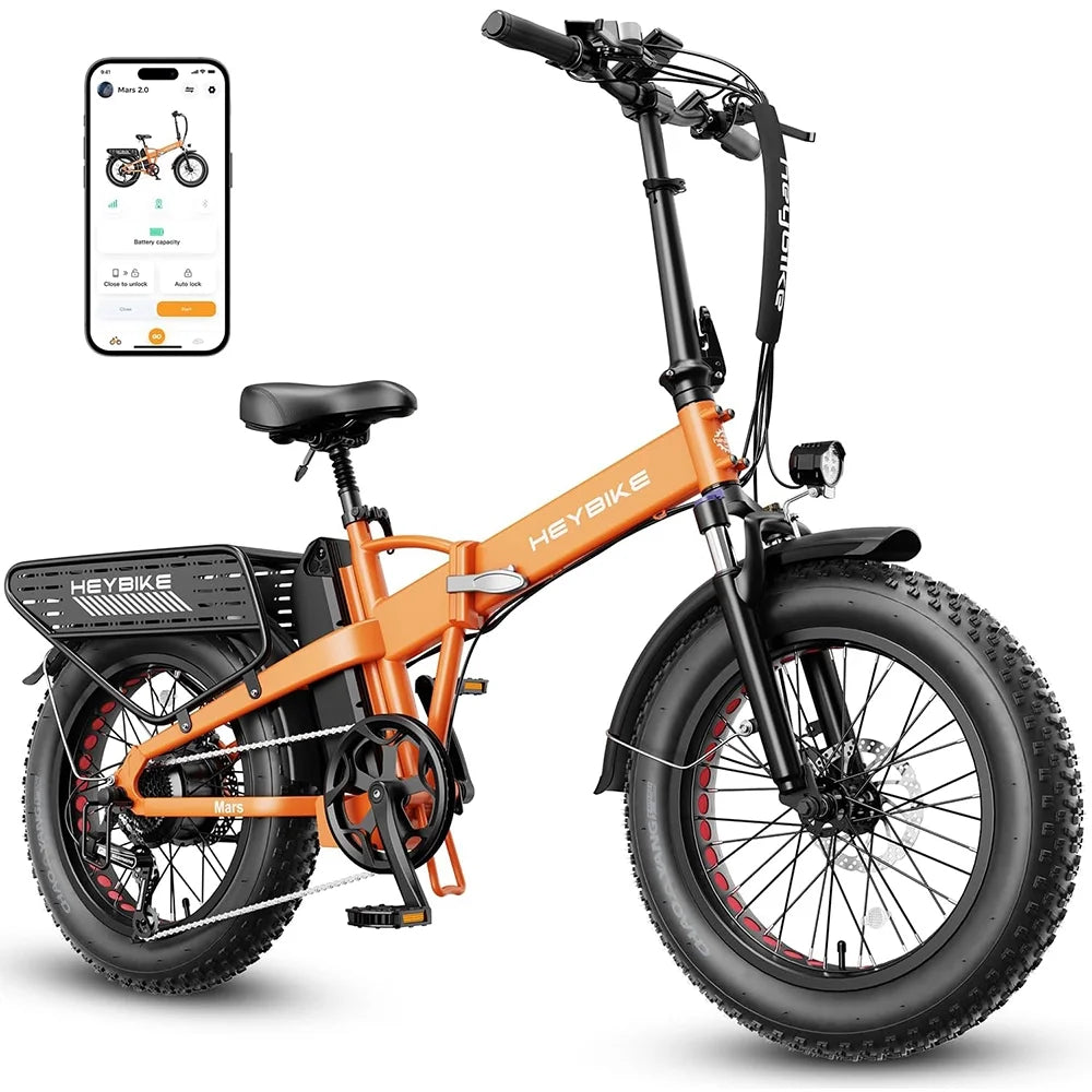 20×4 Fat Tire Folding Electric Bike with 48V 12.5AH Removable Battery M120