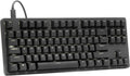 Tenkeyless Mechanical Keyboard with Anodized Aluminum Case, PBT Keycaps, USB-C, White Backlit LED, Linear Switches R981015