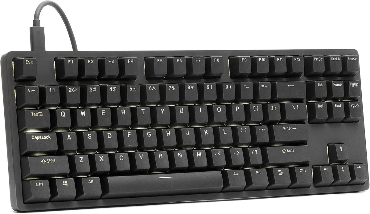 Tenkeyless Mechanical Keyboard with Anodized Aluminum Case, PBT Keycaps, USB-C, White Backlit LED, Linear Switches R981015