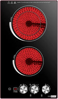 Electric Cooktop 2 Burner 220V Built-in Stove Top 11.5 Inch 3400W S551627
