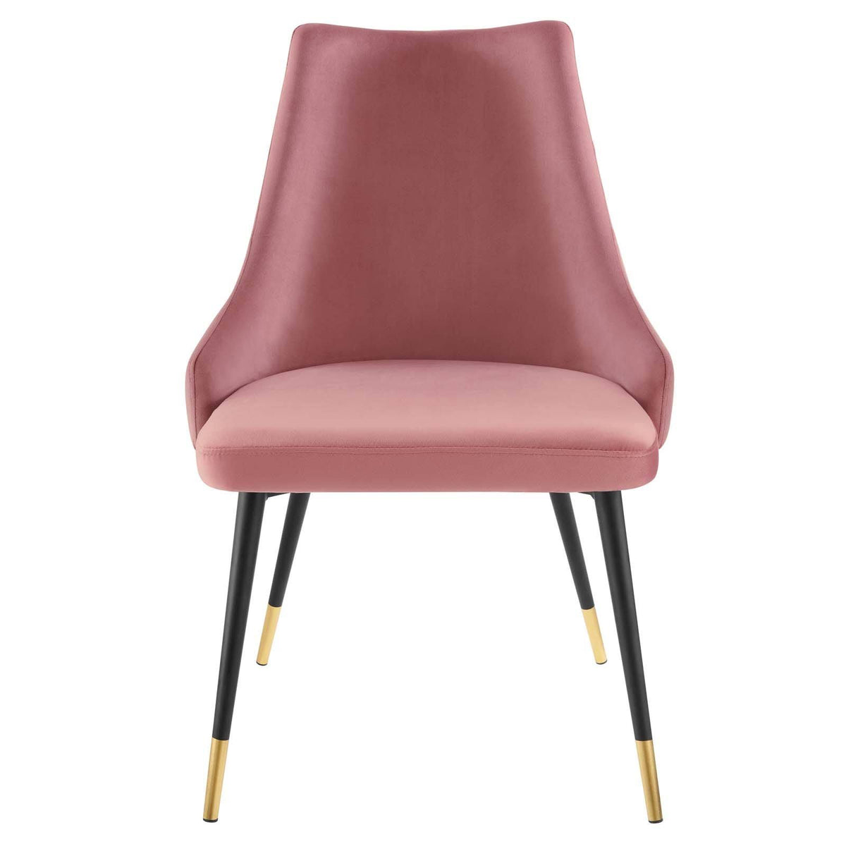 Black Performance Velvet Dining Side Chair Set of 2 Y361