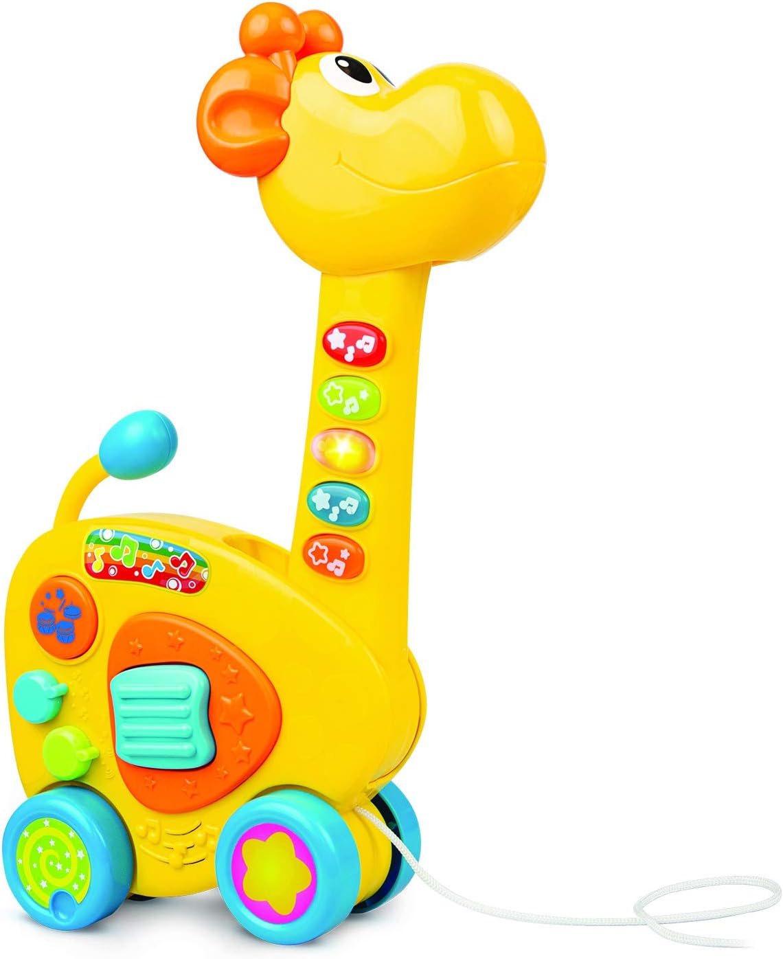 2-in-1 Pull Along Giraffe Toy & Guitar, Baby Musical Guitar Toy, Push and Pull Activity Toy, Pack of 2 A799442