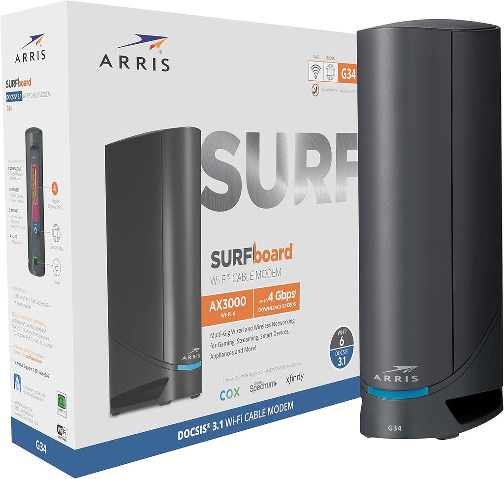 Multi-Gigabit Cable Modem & AX3000 Wi-Fi Router with 2.5 Gbps Ethernet Port E563701