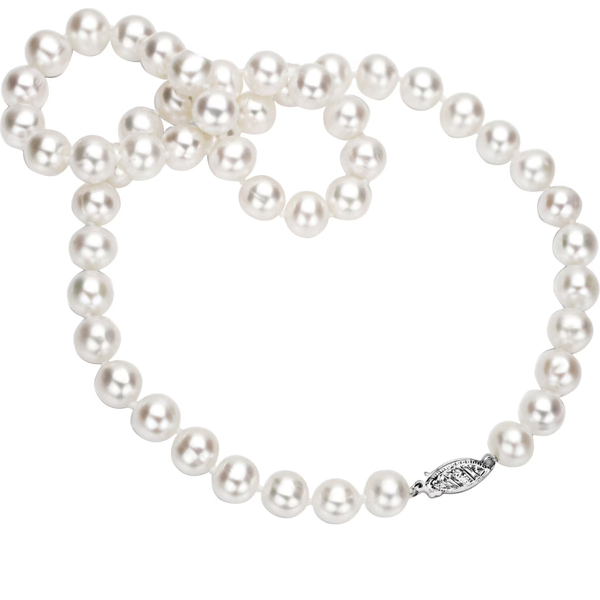 18kt White Gold Freshwater Pearl Necklace N476