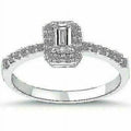 14k White Gold Pave Halo Diamond Engagement Ring X110