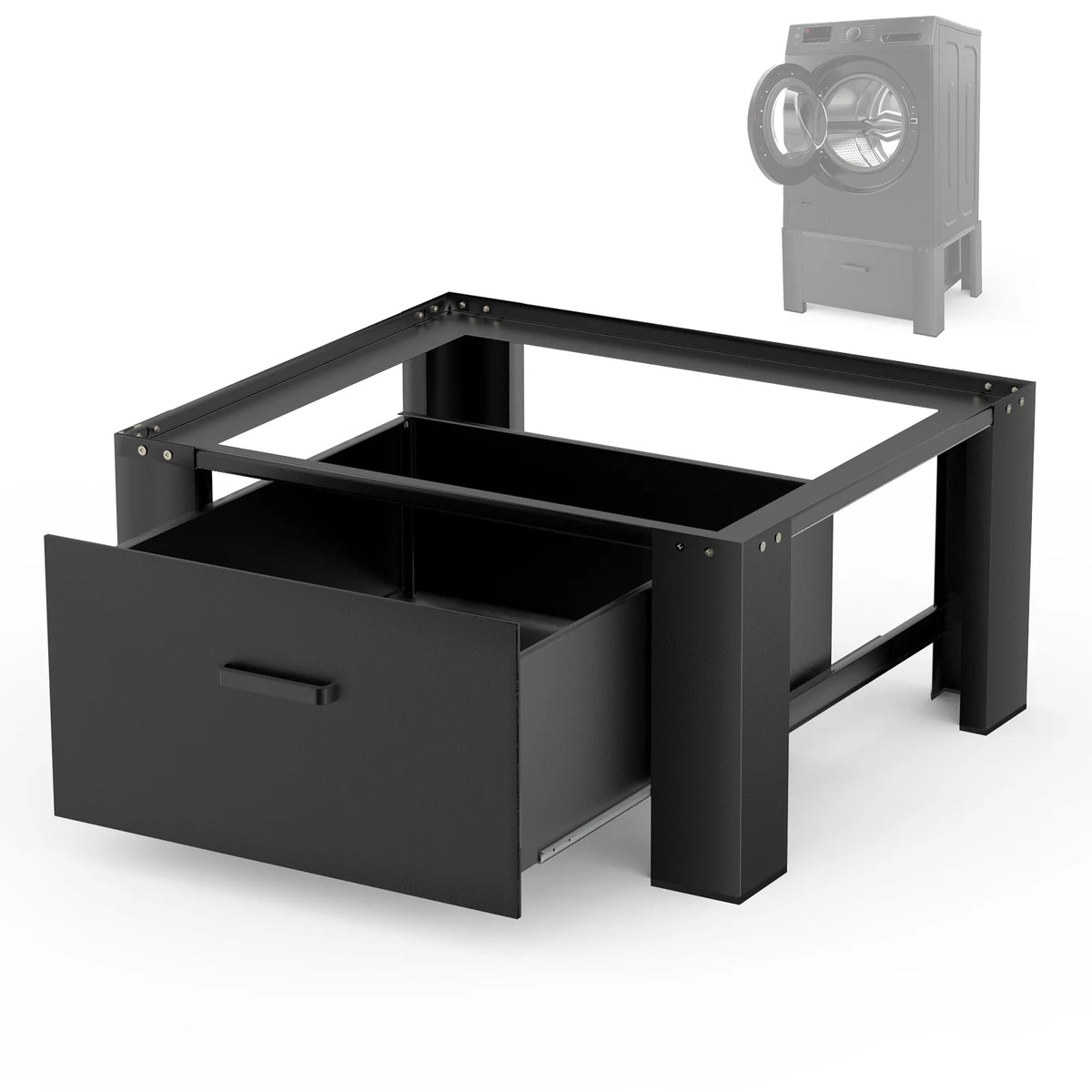 Black 29" Washing Machine Pedestal with Drawer S892