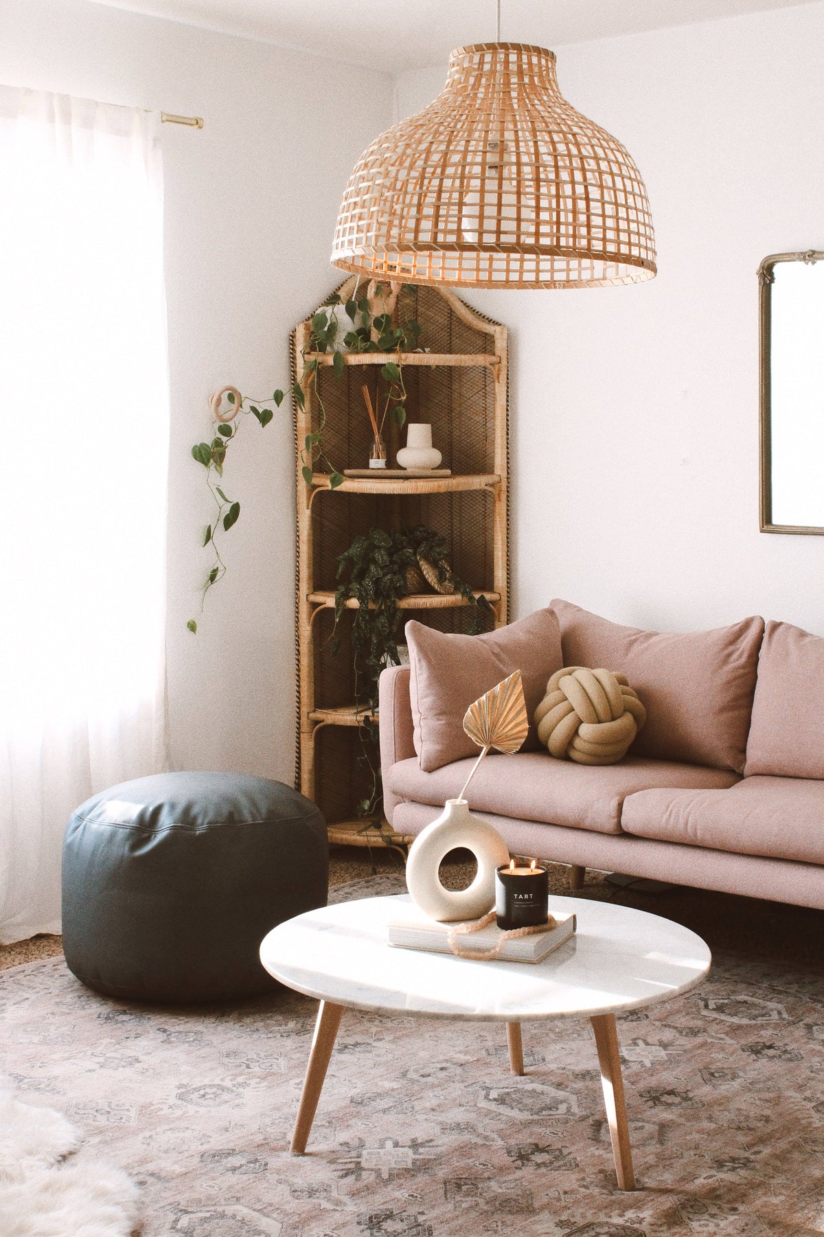 Currant Circle Pouf X9034