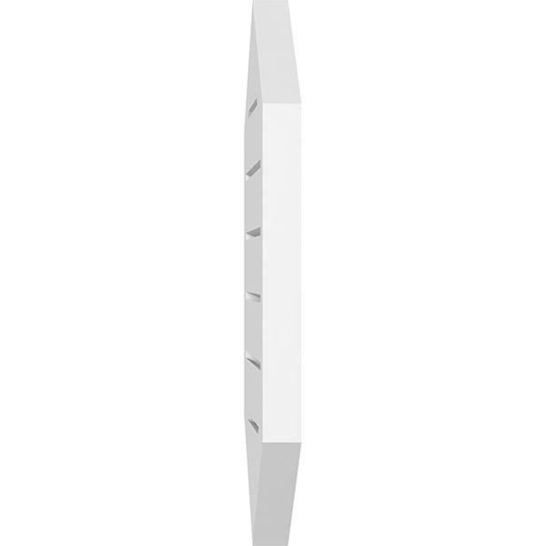 32x22W x 38x22H Vertical Peaked Surface Mount PVC Gable Vent 4/12 Pitch F5379