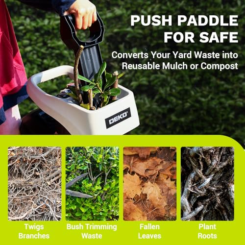 15-Amp Wood Chipper Shredder 2800W 1.77-Inch Leaf Mulcher with 50L Bag O74207